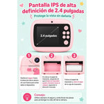 Camara Infantil Digital Fotofrafica Imprension Instantanea Violeta