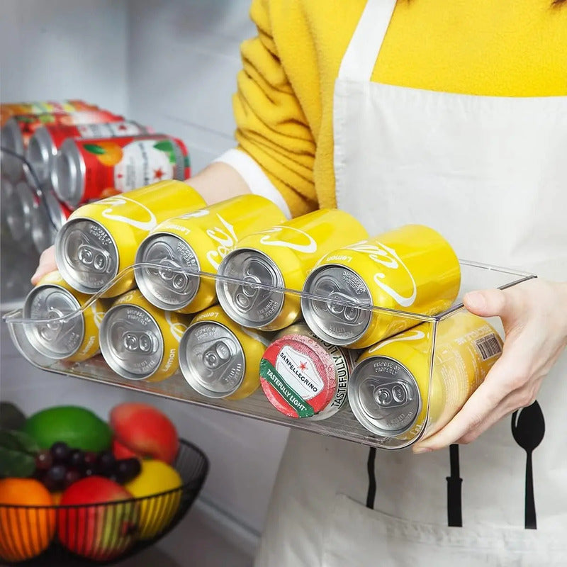 Organizador De Bebidas Lata Para Refrigerador Bebida Cerveza Transparente