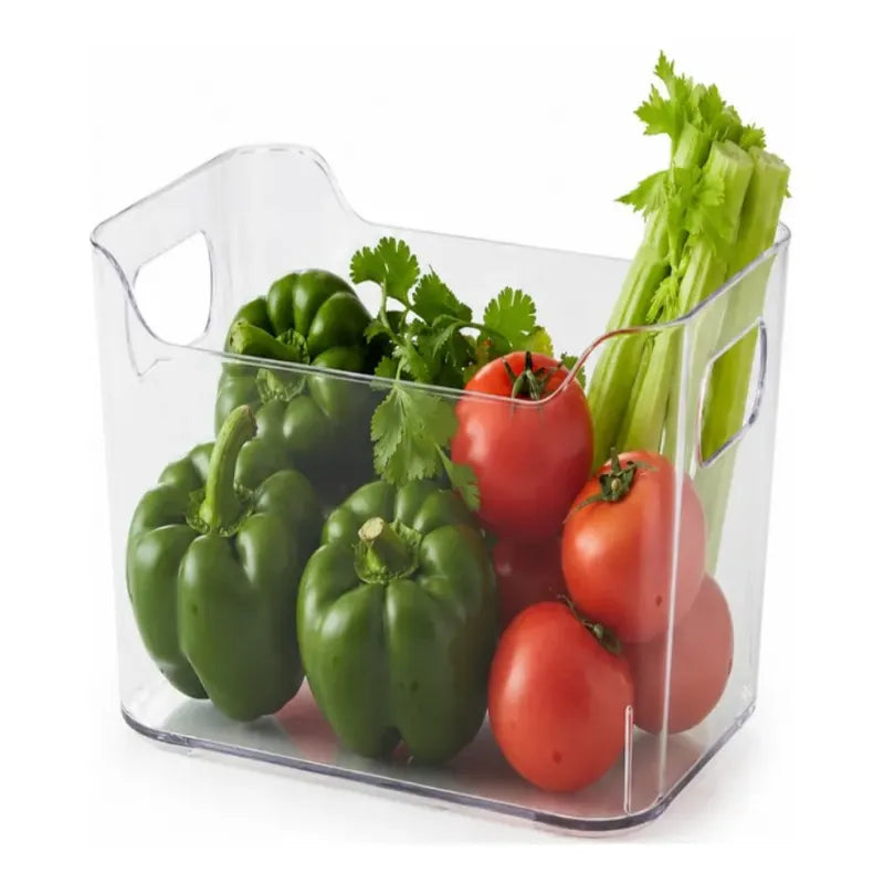 Caja Organizadora Refrigerador Sin Tapa Contenedor Acrílico Transparente