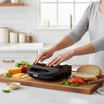 Sandwichera Electrica Tostadora Electrica Tostador Pan Grill Negro