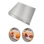 Tabla De Acero Inoxidable Wosh 30x40cm Para Picar Y Amasar Wosh Plateado