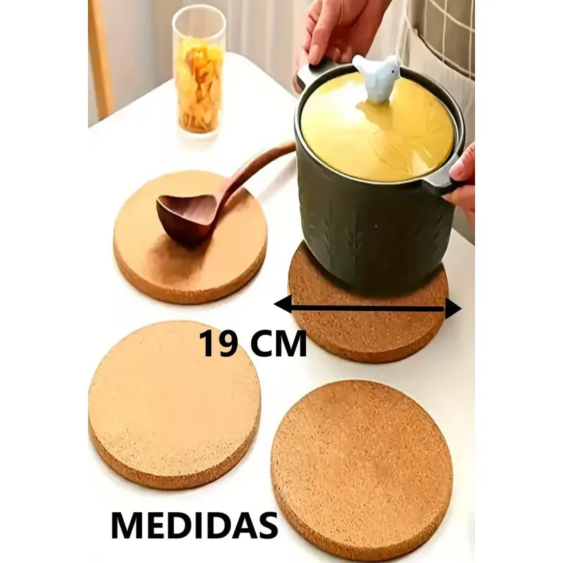 Salvamantel Posa Ollas Platos Hervidor  Sartenes Corcho 19cm Corcho 19cm