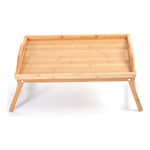 Mesa Bandeja Desayuno De Bambú Para Cama Plegable Portátil  Madera