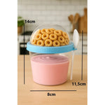 X2 Vaso Para Yogurt Frutas Y Cereales Con Cuchara 500ml Variados