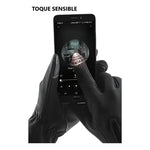 Guantes Térmicos Cuero Impermeables Touch Invierno Moto Negros Xl