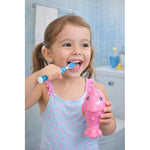 Cepillo Dental Para Pequeños Con Juguete Motivador Divertido Verde Claro