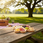 X2 Tabla  Para Servir Aperitivos Y Picoteo Bambú Picnic