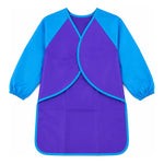 Mandil Bata Arte Infantil Mangas Largas Pintura Impermeable Celeste/azul Liso