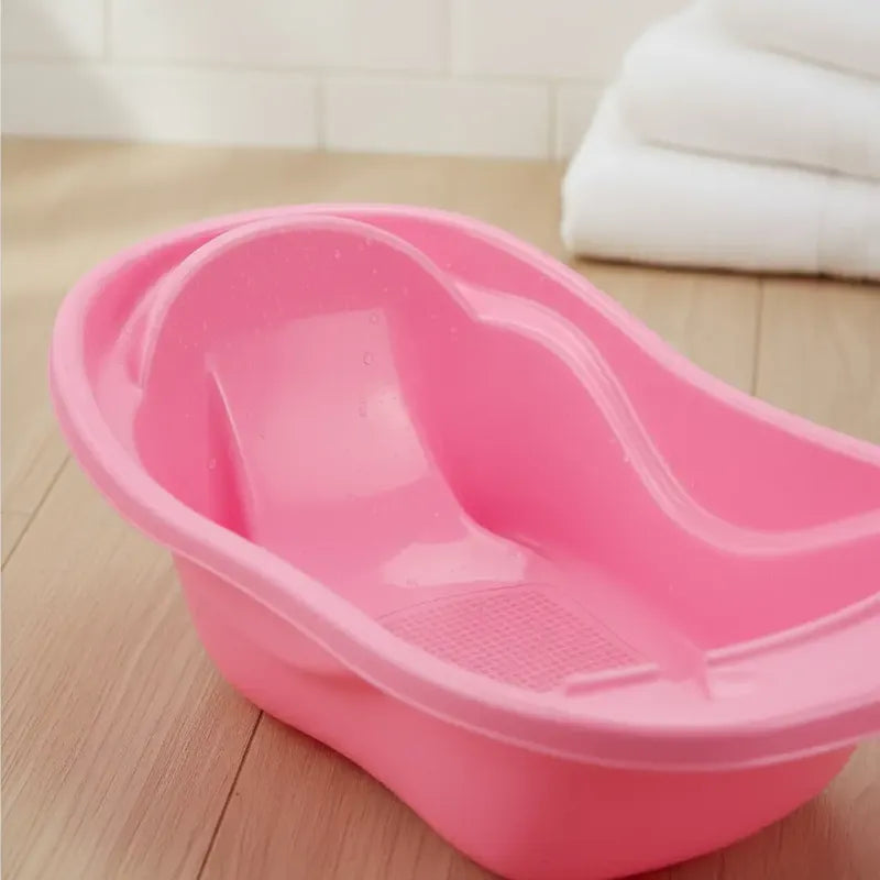 Bañera Tina Anatómica Bebes Celeste/rosada Color Rosa Liso