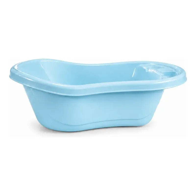 Bañera Bebe Niños Plástico Tina Bebe Ergonómica 72cm Liviana Celeste Lisa