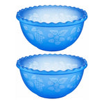 X2 Recipiente Ensalada Bowl Redondo Plastico Multiuso 3.5lts