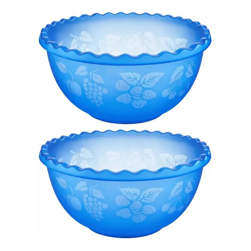 X2 Recipiente Ensalada Bowl Redondo Plastico Multiuso 3.5lts