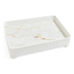 Bandeja De Melamina Con Grano De Madera Para Servir 35x23 Cm