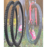 X2 Neumaticos Bicicleta Aro 24 X2.125 Caluga Gruesa Plegable Negro