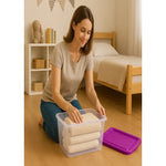 Caja De Plastico Organizadora 14 Litrs Con Broche Vitalplast
