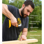 Taladro Percutor Atornillador Portatil 2 Baterias Recargable Amarillo 50hz 60hz