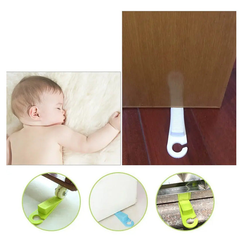 Par De Topes Para Puertas Piso Con Gancho Seguro Para Puerta