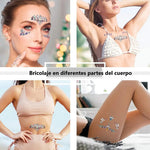 Pegatinas Gemas, Autoadhesivas Joyas Para La Cara Temporales