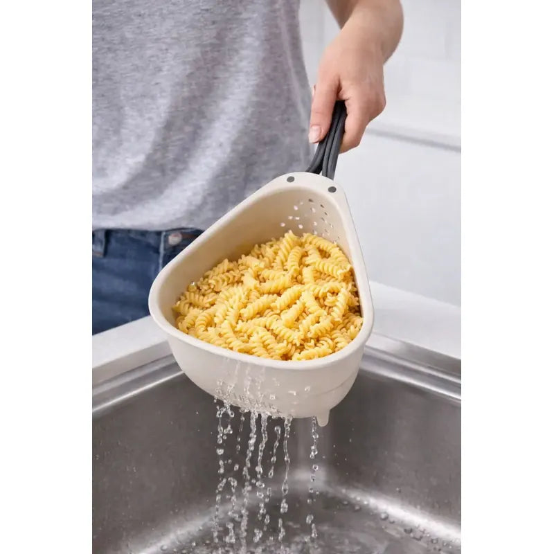 Colador De Plastico Con Mango Para Escurrir Verdura Y Pasta