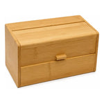 Caja Panera De Bambú Con Tapa Abatible Organizador De Cocina Madera Caja