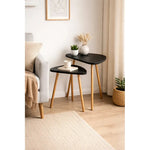 Set De 2 Mesas De Centro Mubson Para Sala O Jardin. Mesita Color Negro