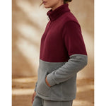 Poleron Unisex Chiporro Sherpa Termico Con Cierre Invierno M-l Vino-gris Lisa
