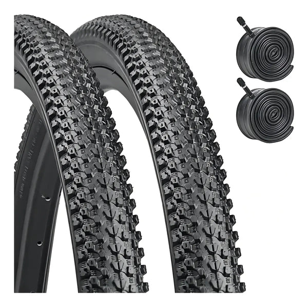 X2 Neumáticos + 2 Cámaras Bicicleta Aro 29 x 2.125 Schrader